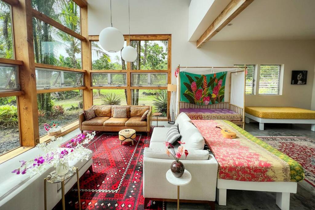 Jungle Haven Ocean Front Eco Villa On Fruit Farm Pahoa Esterno foto
